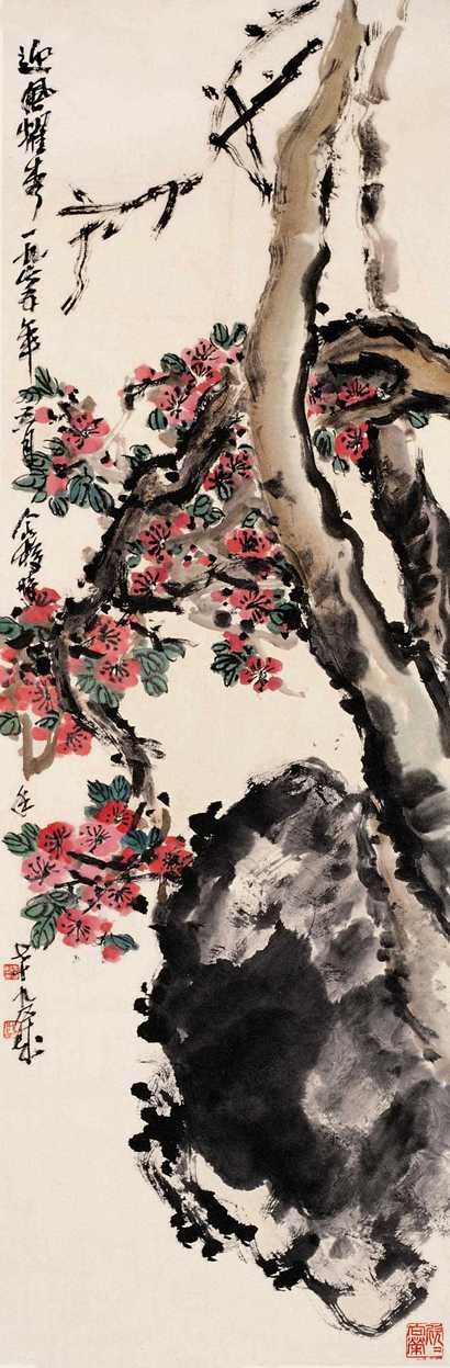 王个簃 花卉 立轴